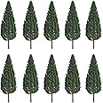 Tiardey 10pcs 5.1inch Model Pine Trees Mini Trees Miniature Forest Railroad Scenery Pine Trees Architecture Trees For DIY Scenery Landscape