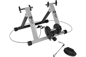 Velo Pro Turbo Trainer - Variable Resistance Magnetic Indoor Bike Trainer for Road & Mountain Bicycles - Stationary Exercise Bike Training Stand - Folding Steel Frame - 26" - 28", 700C Wheels