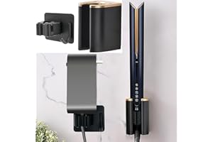 TAORICEN Supporto da Parete per Dyson Airstrait, Supporto in Alluminio Compatibile con Dyson Airstrait HT01 / Airwrap, Staffa in Lega di Alluminio con Adesivo Accessori