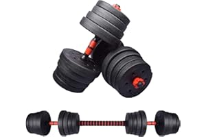 Exersci Adjustable Dumbbell Barbell Weight Set 20kg 30kg 40kg – Multifunctional Free Weights for Home Gym, Strength Training, Bodybuilding & Fitness