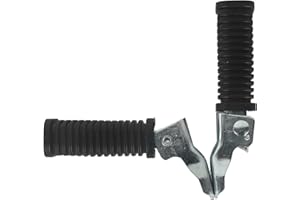 BISOMO Pedane Set – passeggero – pieghevole – Piatto – Nero – universalmente adatto per scooter Frecce (5 – 063)