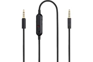 WEISHAN G Pro X Kabel, abnehmbares Gaming-Headset-Kabel, Ersatz für Logitech G Pro / G433 / G233, 3,5 mm geflochtenes Nylonkabel mit Inline-Stummschalter und Lautstärkeregler, 1,8 m lang