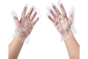 SELLING UNITED United Disposable Plastic Gloves - 100 Count Clear Food Service for Kitchen, Cooking, Prep, Cleaning and Party | 1 Pack