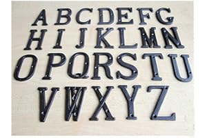 ausuky 1 placa de hierro forjado fundido para puerta de garaje con números (I)