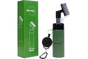 BONNIE BRUSH Spazzola per la pulizia delle mazze da golf, per scarpe da calcio, scarpe da rugby, spazzola sportiva, con spray d'acqua da 200 ml, setole forti, design leggero, pulitore per mazze da