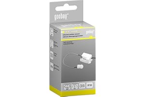 goobay 96006 Mini Infrared Motion Sensor Indoor — Miniature Design for Almost Invisible Flush Mount (UP) Installation — 360° Detection Range — Range 6m - White