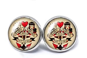 JUANLOWE Rockabilly Orecchini - Vari Motivi - Old School Tattoo Orecchini in Acciaio Inossidabile per Donna, Uomo, Unisex