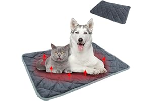 Norhogo Mata termiczna dla zwierząt, poduszka grzewcza dla małych zwierząt, ciepła kota, kot, kot, szczeniak, na podróż, kemping, 40 x 50 cm, kolor granatowy