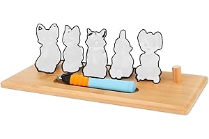 Sun3drucker Regal Compatible with Edurino Starter Set, Tiptoi Pen, Organiser for 1 Stylus, 6 Edurino Figures for Children, Baby Room