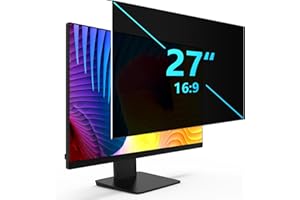 JEHOO 27 Zoll Monitor Blickschutzfilter für Computer 16:9 Seitenverhältnis, Monitor Blickschutzfolie, 27 Zoll Computer Sichtschutzfolie, Abnehmbarer Blickschutzfilter für 27 Zoll Monitor
