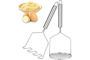 Dachiy Presse Purée 2 Pièces, Professionnel Presse-Purée Inoxydable, Réutilisable Presse-Purée À Poignéeinoxydable Pour Légumes Et Fruits, Presse Puree Manuel Compatible Avec Le Lave-Vaisselle