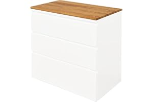 Natural Goods Berlin 1x Malm Deckplatte Eiche - I K E A Upcycling - 2 cm Starke Malm Holzplatte passgenau mit Antirutschfunktion - Holzbrett Eiche massiv - DIY Fensterbrett Eiche Brett 80 x 48 x 2 cm