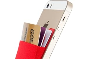 Sinjimoru Stick-on Wallet Que Funciona como Titular de la Tarjeta de crédito, Billetera de Tarjeta de crédito. Sinji Pouch Basic 2, Rojo.