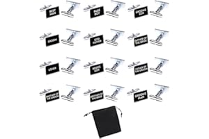 Virens Empourium Men's Wedding Cufflinks BLACK SILVER Cufflink, Groom Best Man Usher Page Boy and Many More Titles, Gift Pouch with Every Pair of Cuff Link