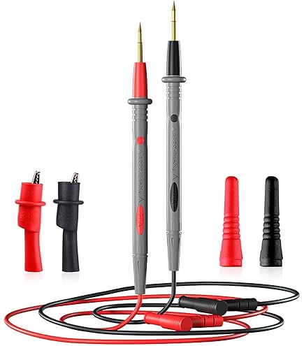 Cavo Di Misurazione, 2 Paia, 1000 V/20 A, Cavo Multimetro, 107 Cm, Nero E Rosso - Foto 7