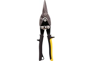 MIVOS Cesoie per Lamiera - Taglio diritto - 26 Cm - Cesoie Continue in Acciaio Al Cromo Vanadio - per Il Taglio di Lamiera, Alluminio, Cuoio, Rete Metallica, Plastica e Rame