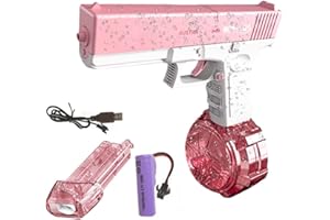 SINSEN Pistolet a Eau pour Adultes Et Enfants,Auto Pistolets Et Fusils à Eau à Une Touche,avec RéServoir De Grande Capacité,IdéAl pour Les ActivitéS De Plein Air Estivales Piscine Partie Plage(Couleur Rose)