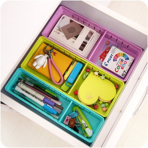 Generic Verstellbar Schubladeneinteiler für Küche Schublade Schrank Lagerung Make-up Box Schreibtisch Organizer , Kunststoff – Weiß, 30x5x7.5cm - 2