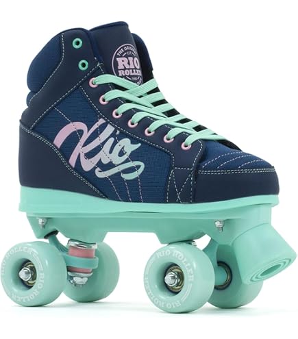 Patins à Roulettes RIO Roller Lumina Pour Enfant - Taille UK 3 (EU Environ 36) - Vert Marine Occasion