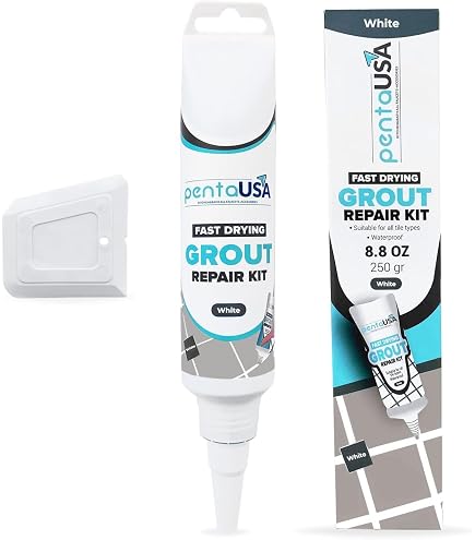 Mustbest Fugenreparatur-Set – 13,4 Oz (ca. 400 Ml) Anthrazit, Schnell Trocknend | Für Keramik- & Natursteinfliesen, Mit Applikator