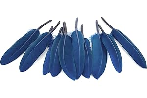 CREATIVERY 10 plumas indias de aprox. 10 – 15 cm (azul oscuro/azul marino 370) // Plumas decorativas, para manualidades, máscaras, plumas, plumas, plumas, plumas, plumas, plumas de pájaro.