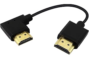 PNGKNYOCN 15 cm HDMI męski na męski krótki kabel, 90 stopni kąt w górę o wysokiej prędkości HDMI 2.0 adapter złącze kabel obsługuje 4k @60HZ, do Raspberry Pi, tabletu, aparatu itp. (czarny lewy)