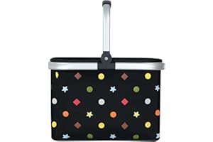 DIURWUR 30L Einkaufstasche Familie Tragekorb Faltbar Einkaufskorb Groß Picknickkorb Klappkorb Reisetasche Personalisierter Einkaufen Korb mit Gepolsterten Griffen - ideal für Reisen/Picknick/Einkaufen