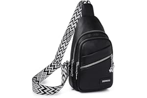 TIAASTAP Brusttasche Damen Crossbody Bag Leder Sling Bag Klein Umhängetasche Sportlich Schultertasche Stylish Bauchtasche Crossbag Unisex für Outdoorsport/Reisen/Einkaufen