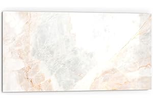 DEQORI Küchenrückwand Glas | Motiv Marmorsteinstruktur | 80x40 cm | Bad- oder Herd-Rückwand | Herdblende Spritzschutz für Küche & Badezimmer | moderne Deko für Fliesenspiegel