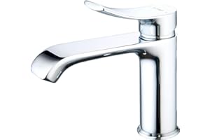 BELZ BLEZ Jednouchwytowa bateria umywalkowa wysokość 140cm z kompletem odpływowym,usprawniony design, prosty i modny(Chorme)