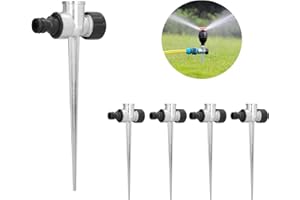 YUECOOM 5 uds 1/2 Pulgadas Rosca Hembra rociador de césped Lateral Espiga Interfaz de Rosca Externa Conector de rociador de riego de césped de Metal