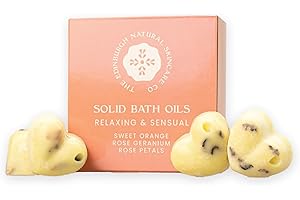 THE EDINBURGH NATURAL SKINCARE COMPANY LTD. Sweet Orange and Geranium Solid Bath Melts | Soothes & Relaxes Mind and Body | Enriched with Essential Oils | 4 x 10g | Pocket Size & Travel Friendly | Edinburgh Skin Care Company