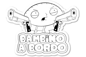 FFRAME Adesivo Bambino a Bordo Pistola; Facile da Attaccare in Vinile, Adesivo per Auto