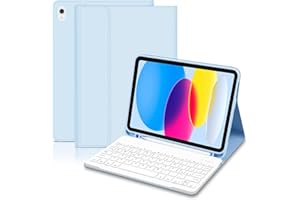 Hofsos Cover IPad A16 11/10 Generazione con Tastiera (11/10.9 Pollici, 2025/2022) - Italiano QWERTY Magnetico Rimovibile Bluetooth Tastiera, Custodia con Supporto Pencil per Ipad 11/10 Gen, Blau