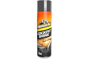 Armor All, Cockpit Shine Car Interior Cleaner 500ml, Vanilla, Cleans and Restores Dashboards and Trims, Anti-Static Formula, Suitable for Plastic, Rubber and Vinyl, Ideal for Car Detailing, Made in UK