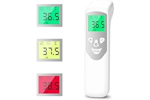 BESTEK Thermomètre Frontal sans Contact pour Adultes et Bebe, Thermomètre Infrarouge avec Lecture Instantanée 1s, Rappel de Mémoire, Écran LCD
