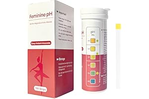 Homcoice Bandelette pH (100 bandelette) Test pH Féminin pour surveiller l’acidité précise et l’équilibre alcalinité