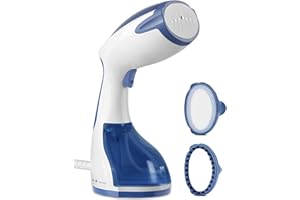 BEAUTURAL Clothes Steamer, Portable Handheld Garment Fabric Wrinkles Remover, 30-Second Fast Heat-up, Auto-Off, Large Detachable Water Tank, Dark Blue