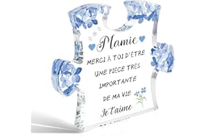 CRAHALEN Cadeau Mamie Cadeau pour Mamie Cadeau Fete des Mamie Cadeau Mamie Noel Cadeau Papy Mamie Idee Cadeau Grand Mere Cadeau Noel Papi Et Mamie Cadeau Mamie Anniversaire Bonne Fete Mamie Acrylique