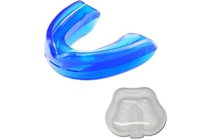 MMASPORT Mundschutz Soft Gel Instant Fit No Boiling Auto Formend ohne heißes Wasser Unisex Ungiftig mit antibakterieller Hülle (Doppelbogen, Blau)