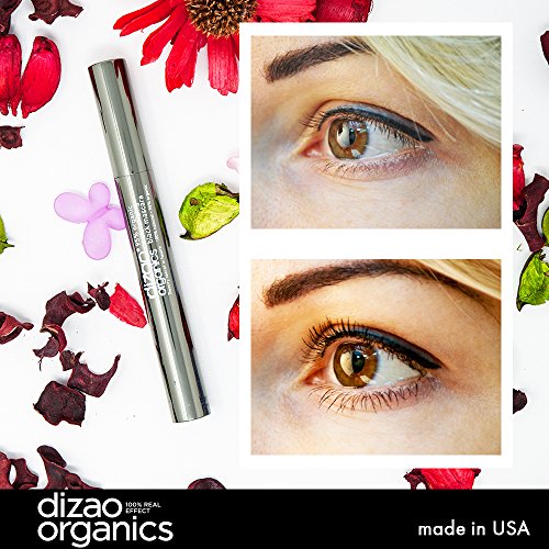 Dizao 95% Organische Feuchtigkeitsspendende Schwarze Mascara mit dem Organischen Extrakt von Reiskleie und Kaffeebohnen - 6