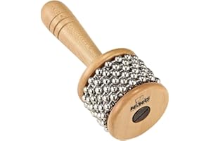 Nino Percussion Cabasa Instrument Small - Kleines Musikinstrument für Kinder ab 4 Jahren - Birkenholz, Natur (NINO701)