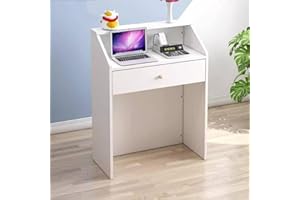 XJIE HOME Banco Reception con Cassetto Chiudibile A Chiave, Bancone Cassa, Tavolo Da Banco Cassa Al Dettaglio, Registratore Di Cassa Multifunzionale, Per Saloni Di Bellezza, Minimarket, Negozi Di Abbigliament