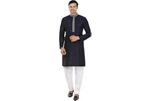 MAPLECLOTHING Maple Clothing Indische Herren-Kleidung, weiße Baumwolle, Kurta-Pyjama, ethnisch, Indien