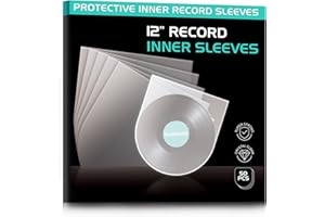 KULLOOMII Fundas para Vinilo Discos LP 12" | 50x Fundas de Vinilo 33/45 RPM | Muy Transparentes y robustas | Protección óptima | Fundas Vinilo | Fundas para LPs | Fundas Protectoras vinilos antiestáticas