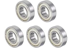 QUARKZMAN R8ZZ 1/2"x1-1/8"x5/16" Bolas Rodamientos x 5uds Carbón Acero para Máquinas y Herramientas, [Doble Blindado]