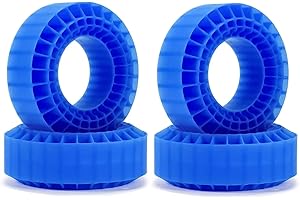 AMK Insert en mousse en silicone 1,9 pour pneu Crawler 108 x 42 mm, remplissage intérieur étanche pour pneus 1/10 RC Crawler Axial SCX10 Capra RXB10 TF2 Redcat Gen7 Gen8 TRX4 mises à niveau (bleu)