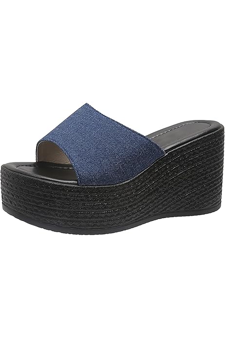 Sandali Donna Ciabatte Con Zeppa Amazon Sandali Inblu Ciabatte