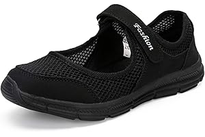 Kauson Mujer Zapatillas de Deporte Fondo Plano Zapatos para Correr Sneakers Adhesión rápida Calzado de Malla Air Tacón 2cm