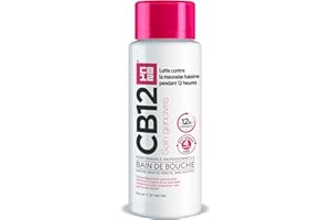 CB12 - Bain de bouche - Soin gencives - Sans alcool - Combat la mauvaise haleine pendant 12 heures - Aide à restaurer et maintenir des gencives saines - Arôme menthe fraîche - 250 ml